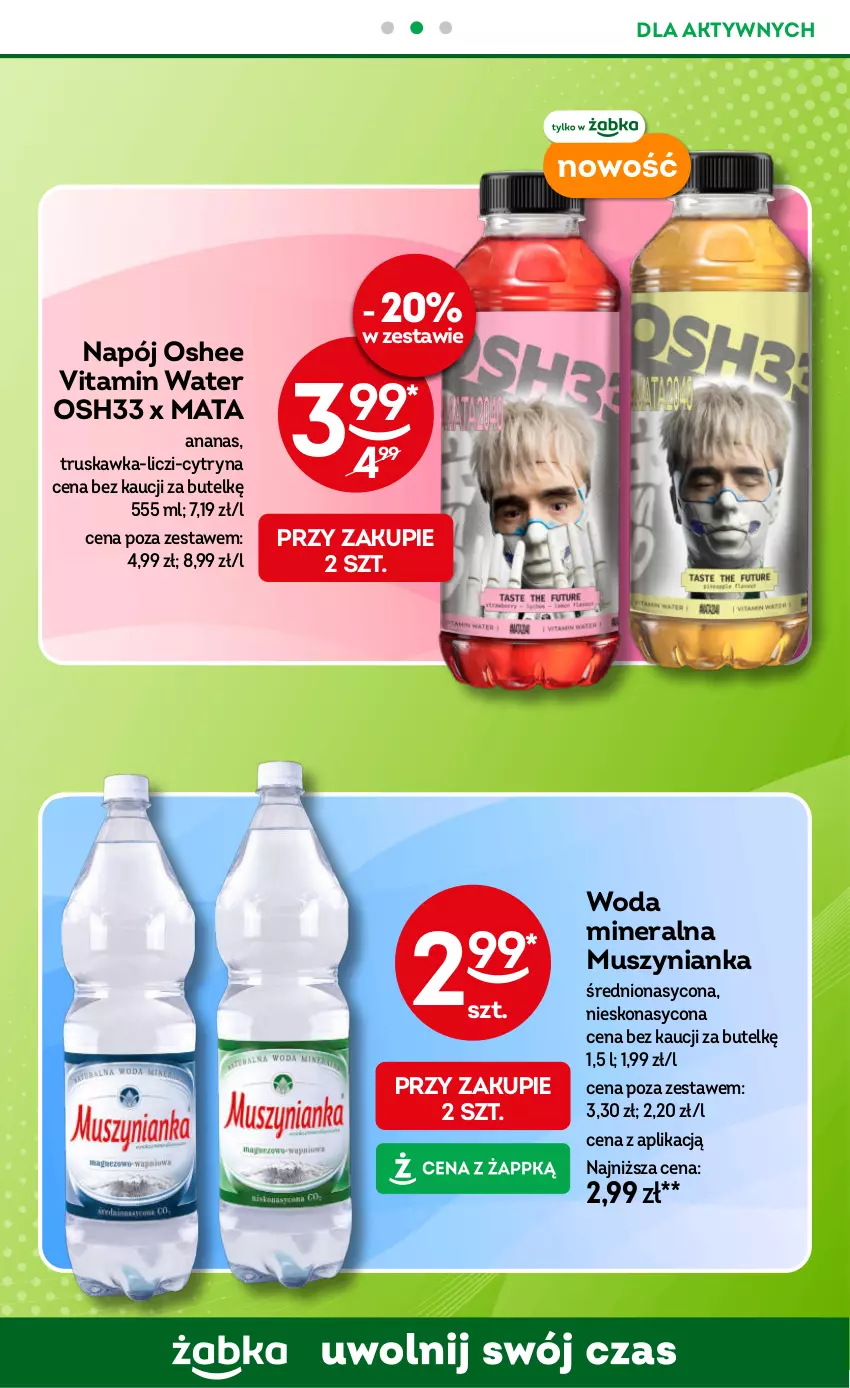 Gazetka promocyjna Żabka - ważna 08.10 do 21.10.2025 - strona 67 - produkty: Ananas, Liczi, Mus, Muszynianka, Napój, Oshee, Woda, Woda mineralna