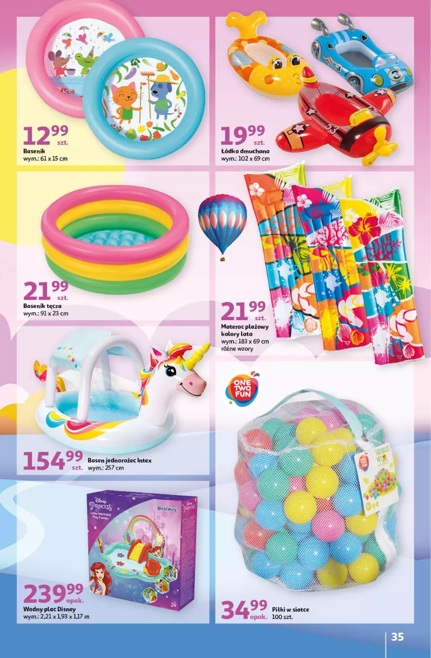 Gazetka promocyjna Auchan - Gazetka Sezon na relaks Hipermarket Auchan - ważna 01.06 do 07.06.2023 - strona 35 - produkty: Disney, Jednorożec, Materac, Tera