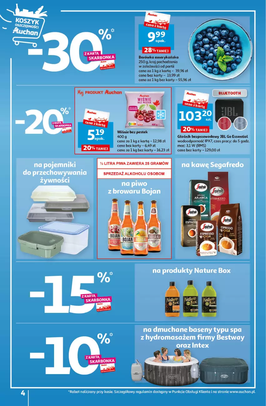 Gazetka promocyjna Auchan - Gazetka Sezon na relaks Hipermarket Auchan - ważna 01.06 do 07.06.2023 - strona 4 - produkty: Borówka, Borówka amerykańska, Nature Box