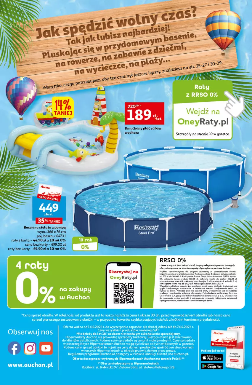 Gazetka promocyjna Auchan - Gazetka Sezon na relaks Hipermarket Auchan - ważna 01.06 do 07.06.2023 - strona 40 - produkty: Fa, Kosz, Ser, Top