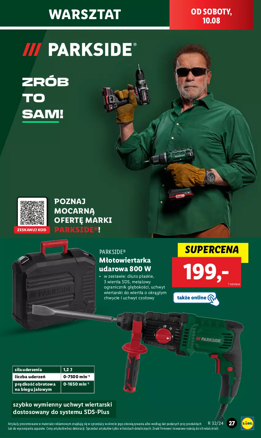 Gazetka promocyjna Lidl - GAZETKA - ważna 05.08 do 10.08.2024 - strona 31 - produkty: Gra, Młot, Młotowiertarka, Parkside, Tarka, Wiertarka, Wiertarka udarowa