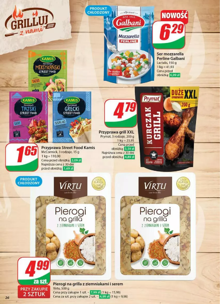 Gazetka promocyjna Dino - ważna 28.05 do 03.06.2025 - strona 19 - produkty: Galbani, Grill, Kamis, Mozzarella, Pierogi, Prymat, Ser
