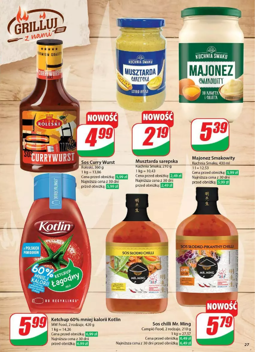 Gazetka promocyjna Dino - ważna 28.05 do 03.06.2025 - strona 20 - produkty: Ketchup, Kotlin, Kuchnia, Majonez, Mus, Musztarda, Sos, Sos chilli