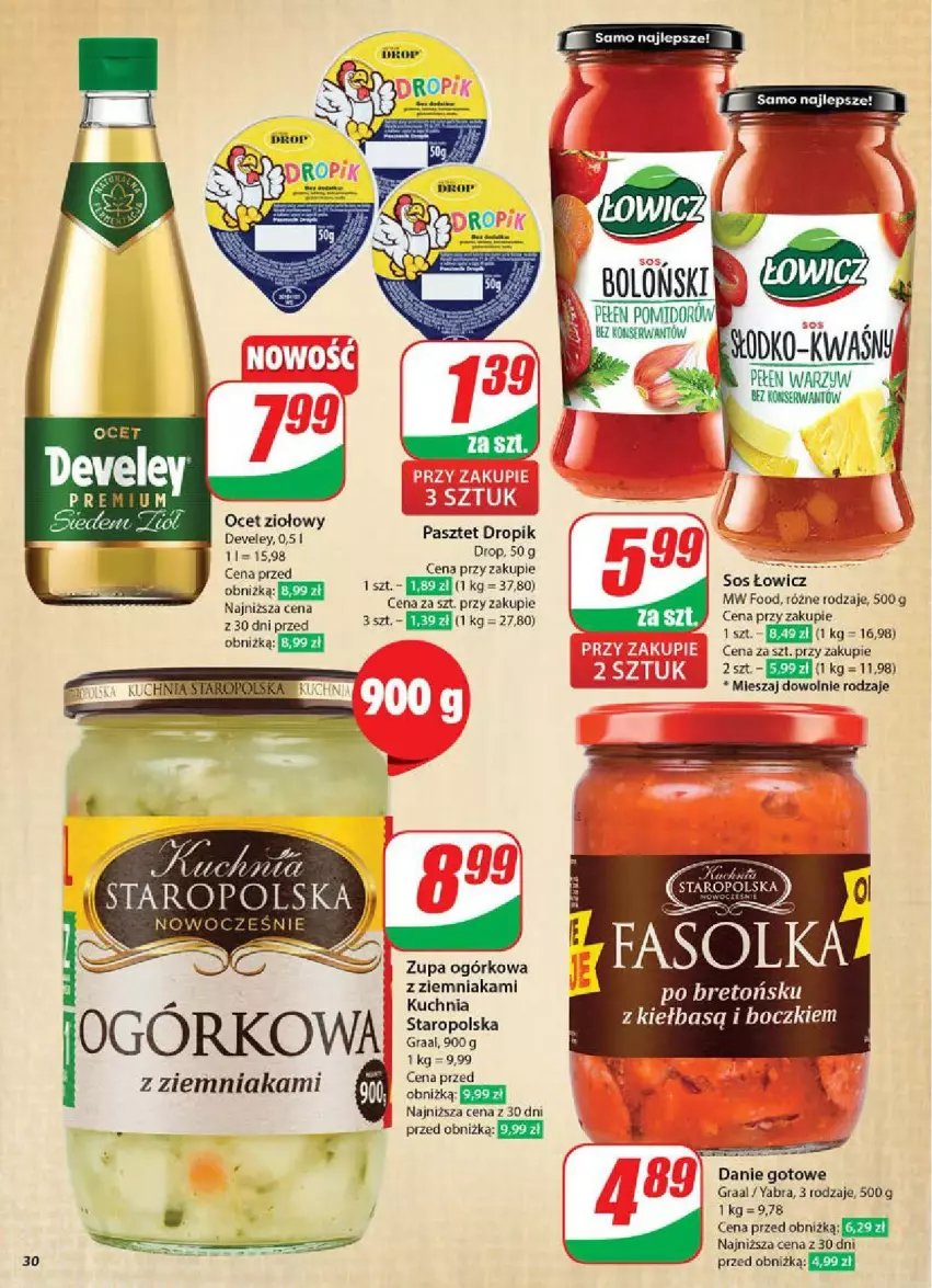 Gazetka promocyjna Dino - ważna 28.05 do 03.06.2025 - strona 24 - produkty: Danie gotowe, Fa, Gra, Graal, Ocet, Pasztet, Por, Ser, Sos, Zupa, Zupa ogórkowa