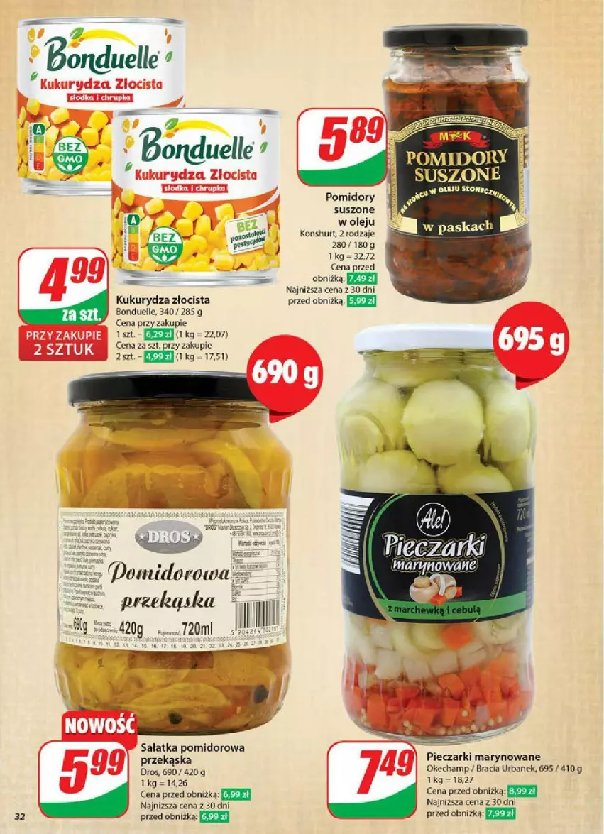 Gazetka promocyjna Dino - ważna 28.05 do 03.06.2025 - strona 26 - produkty: Bonduelle, Kukurydza, LG, Olej, Piec, Pomidory, Sałat, Sałatka