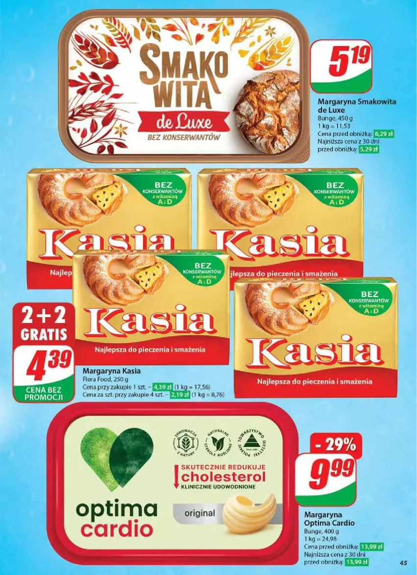 Gazetka promocyjna Dino - ważna 28.05 do 03.06.2025 - strona 40 - produkty: Flora, Gin, Kasia, Margaryna, Optima, Optima Cardio, Piec, Smakowita