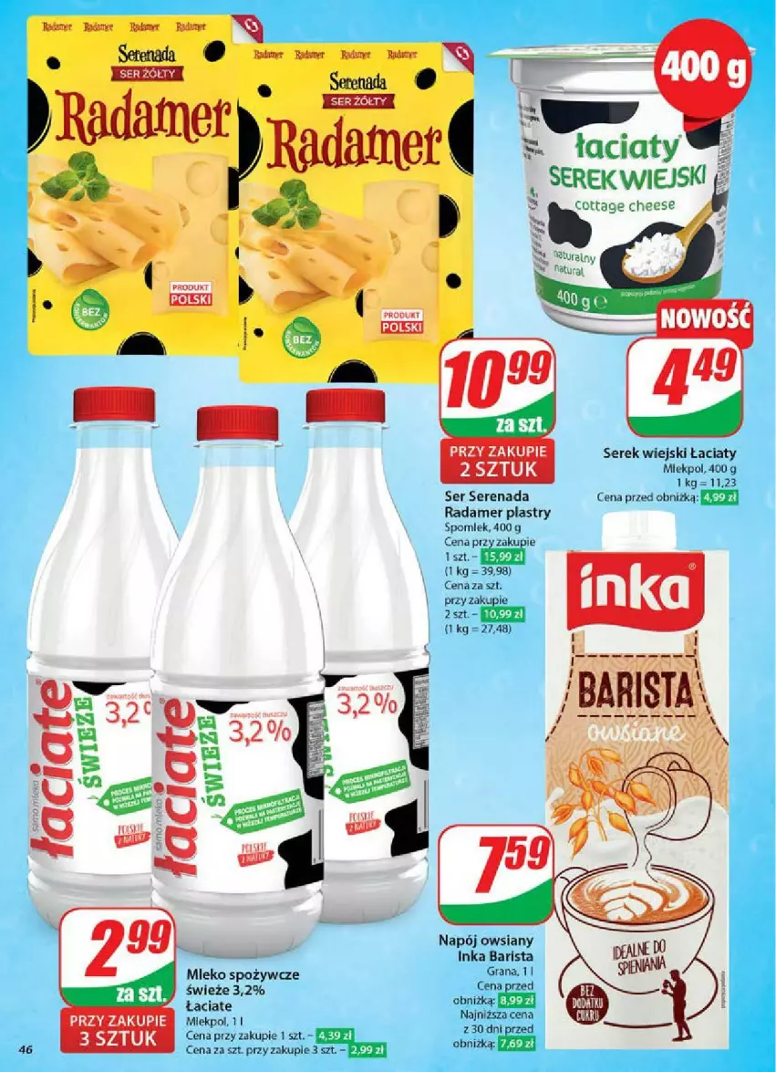 Gazetka promocyjna Dino - ważna 28.05 do 03.06.2025 - strona 41 - produkty: Edam, Fa, Gra, Inka, Mleko, Napój, Radamer, Ser, Serek, Serek wiejski