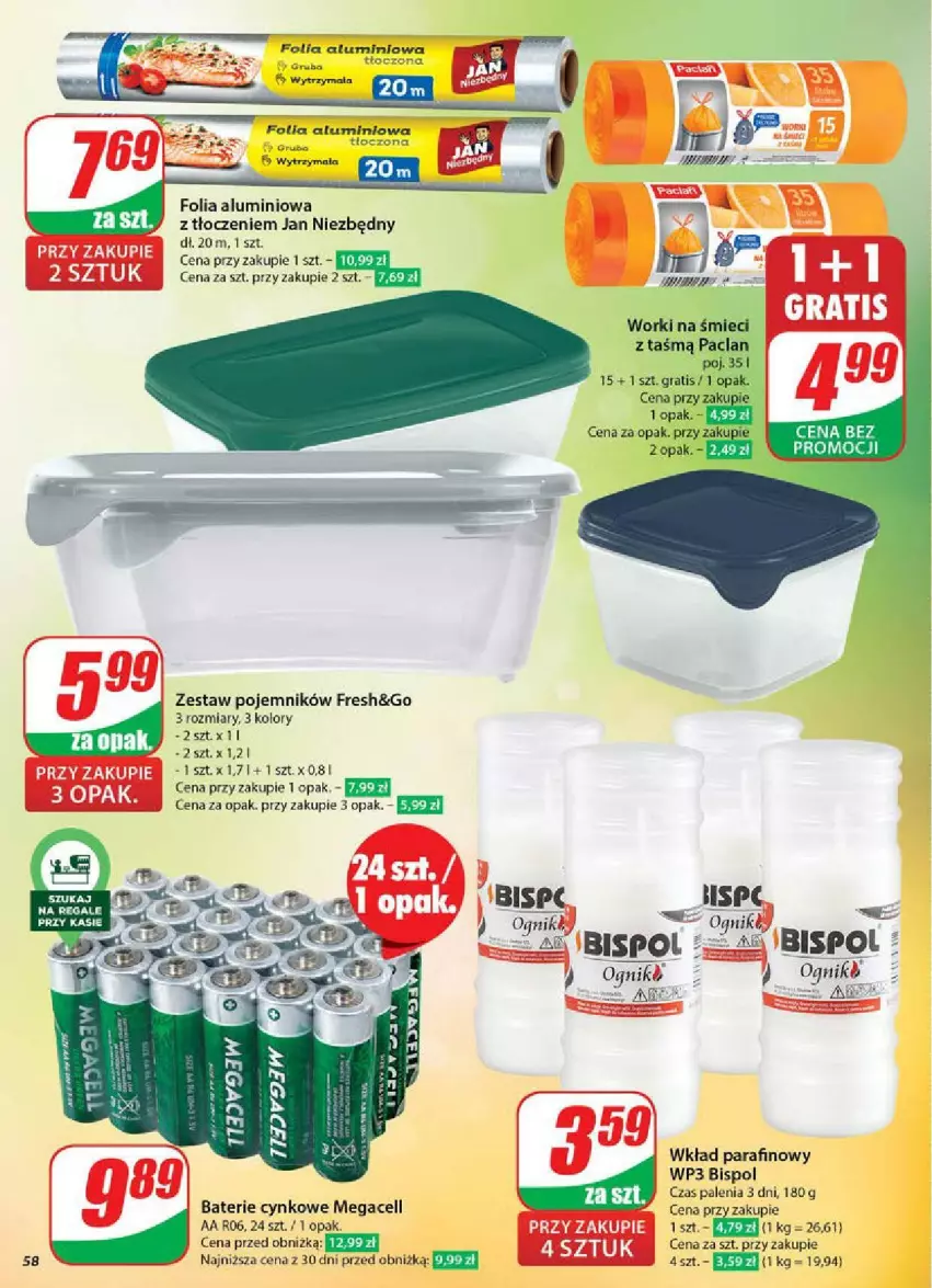 Gazetka promocyjna Dino - ważna 28.05 do 03.06.2025 - strona 54 - produkty: Cynk, Folia aluminiowa, Gra, Jan Niezbędny, Pojemnik, Worki na śmiec, Worki na śmieci