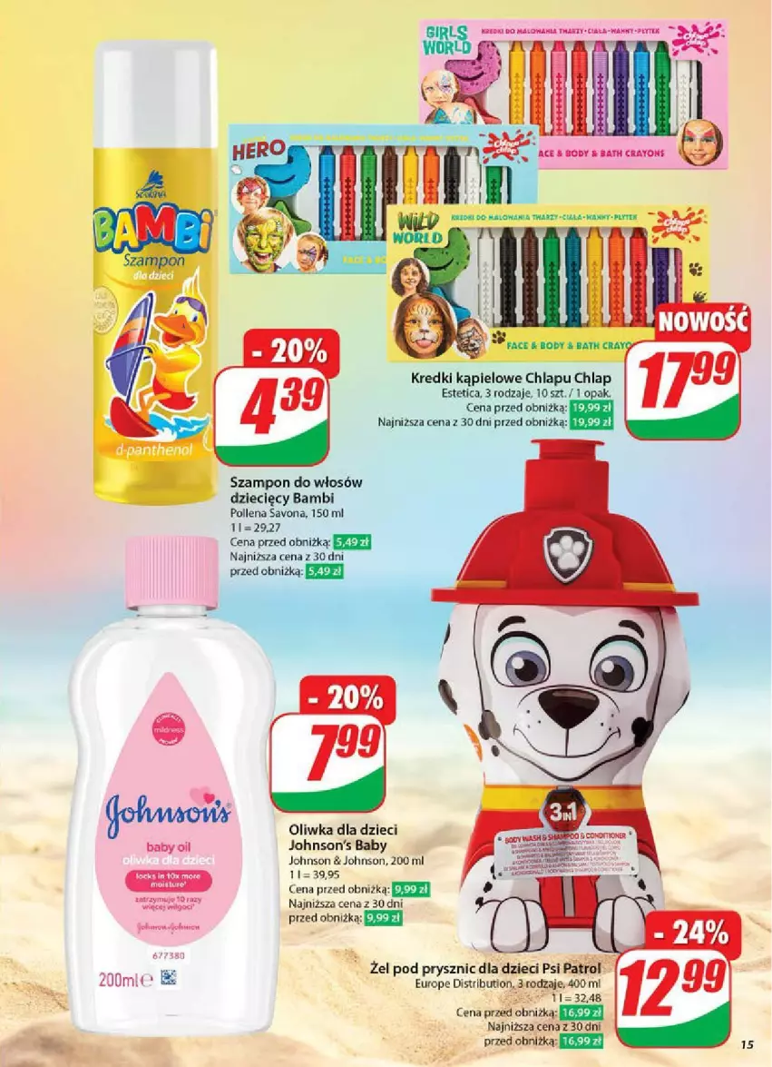 Gazetka promocyjna Dino - ważna 28.05 do 03.06.2025 - strona 7 - produkty: Baby O, Dzieci, Johnson's, Johnson's Baby, Oliwka dla dzieci, Psi Patrol, Szampon