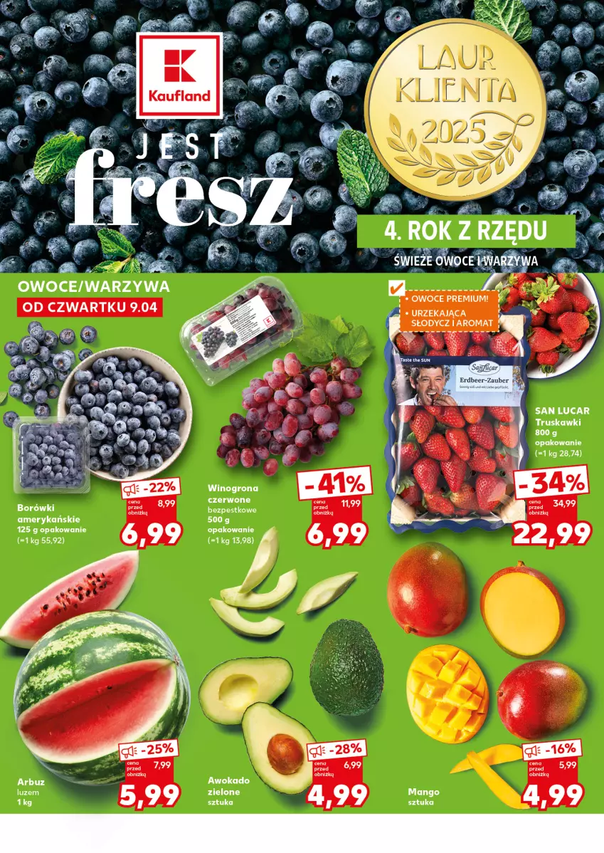 Gazetka promocyjna Kaufland - Mocny Start - ważna 13.04 do 15.04.2026 - strona 10 - produkty: Arbuz, LG, Owoce, Truskawki, Warzywa, Wino, Winogrona