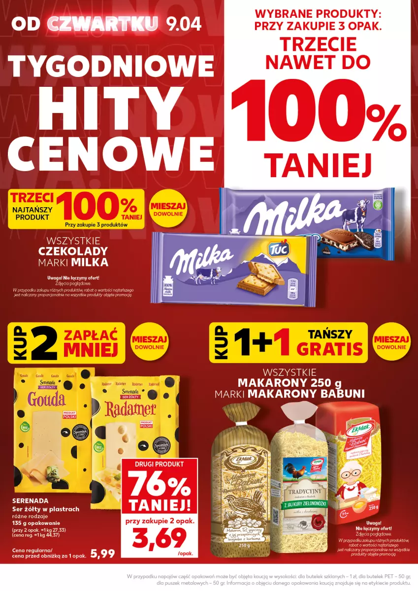 Gazetka promocyjna Kaufland - Mocny Start - ważna 13.04 do 15.04.2026 - strona 4 - produkty: Babuni, Gouda, Makaron, Milka, Ser, Waga