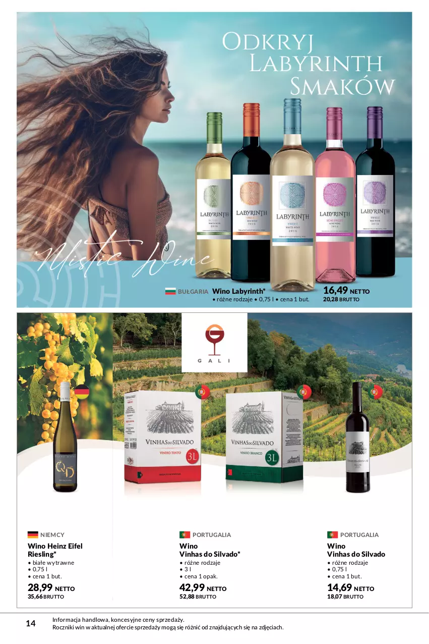 Gazetka promocyjna Makro - Katalog Wina, sery, antipasti - oferta z alkoholem - ważna 05.09 do 18.09.2023 - strona 14 - produkty: Heinz, Por, Wino