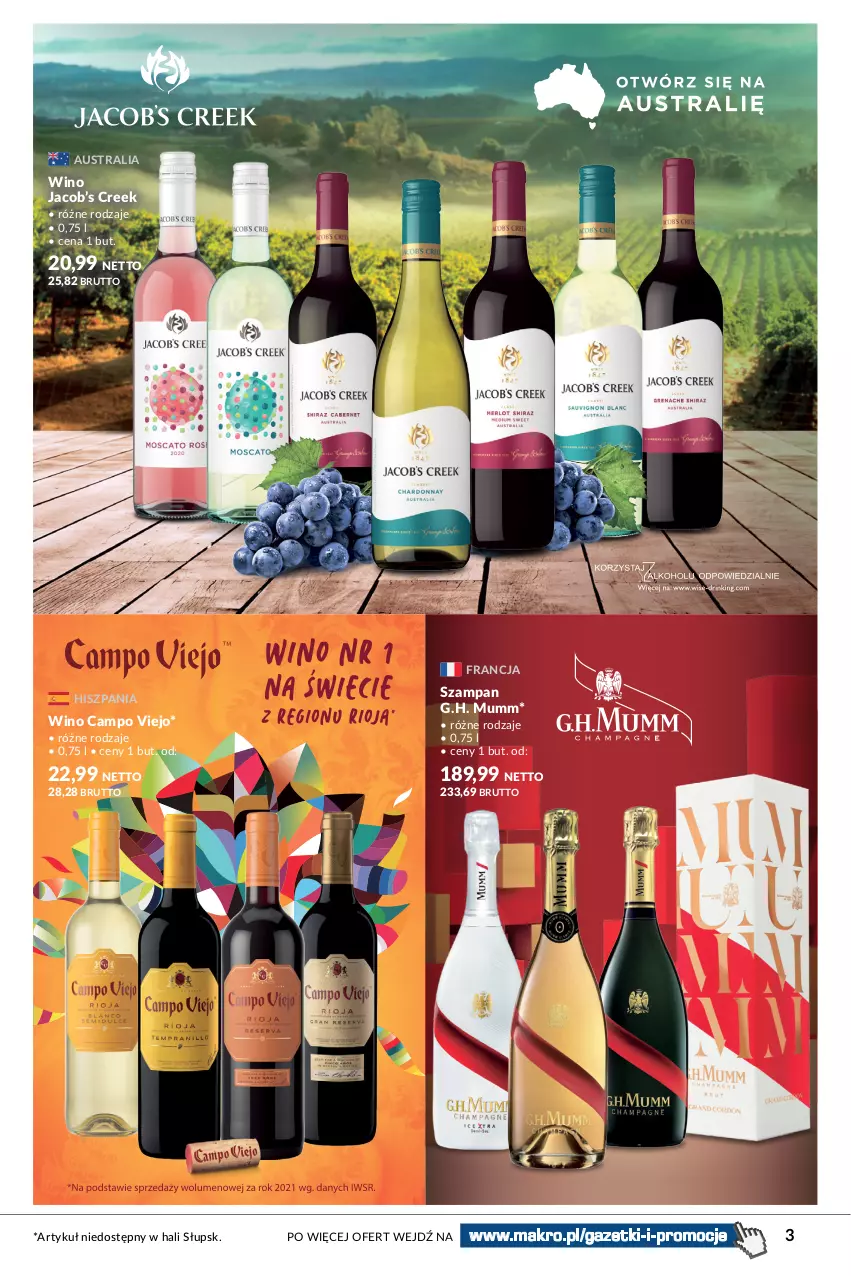 Gazetka promocyjna Makro - Katalog Wina, sery, antipasti - oferta z alkoholem - ważna 05.09 do 18.09.2023 - strona 3 - produkty: Wino