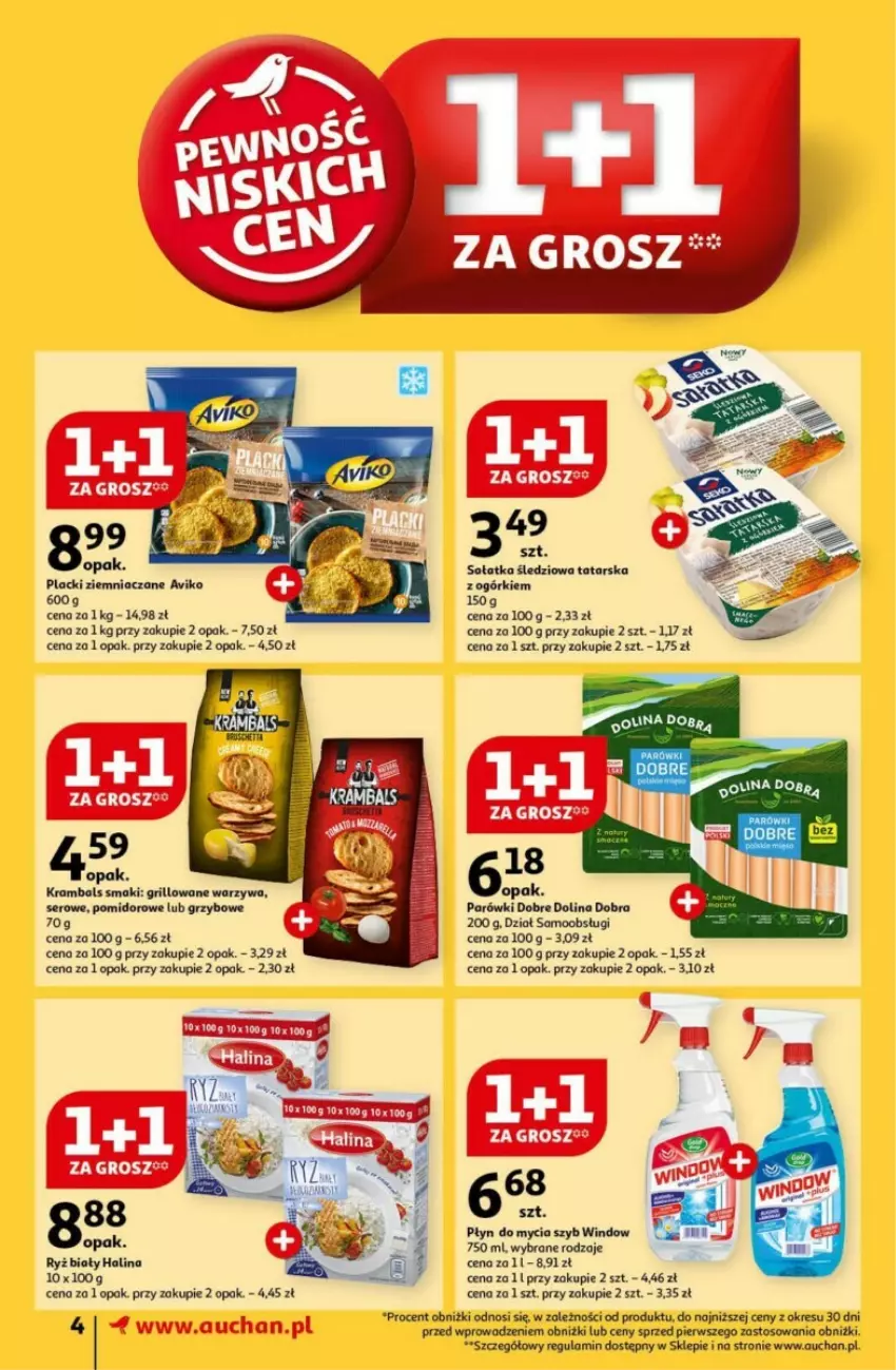 Gazetka promocyjna Auchan - ważna 24.10 do 30.10.2024 - strona 9 - produkty: Grill, Lack, Parówki, Płyn do mycia, Ryż, Ryż biały, Sałat, Sałatka, Ser, Warzywa