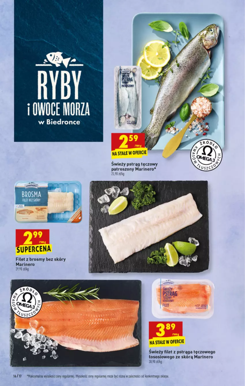 Gazetka promocyjna Biedronka - W tym tygodniu - ważna 06.04 do 10.04.2021 - strona 16 - produkty: Filet z pstrąga, Kret, LG, Pstrąg, Pstrąg tęczowy, Sok, Sos