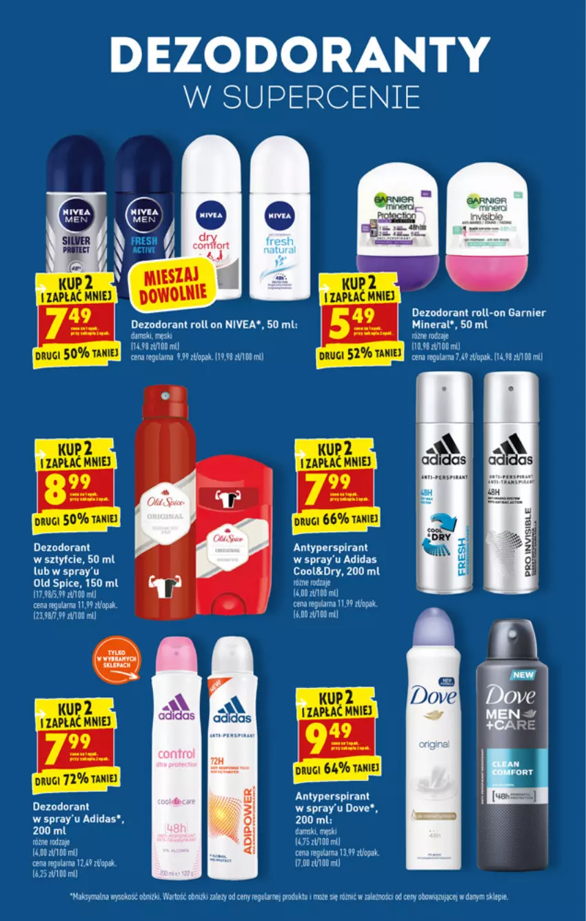 Gazetka promocyjna Biedronka - W tym tygodniu - ważna 06.04 do 10.04.2021 - strona 47 - produkty: Adidas, Antyperspirant, Control, Dezodorant, Dove, Fa, Gala, Garnier, Nivea, Old Spice, Sok, Tera