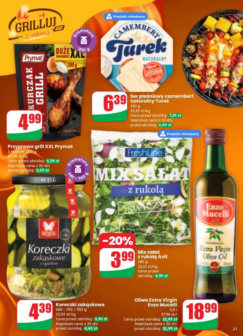 Gazetka promocyjna Dino - ważna 27.08 do 02.09.2025 - strona 14 - produkty: Camembert, Gin, Grill, Oliwa, Prymat, Ser, Ser pleśniowy