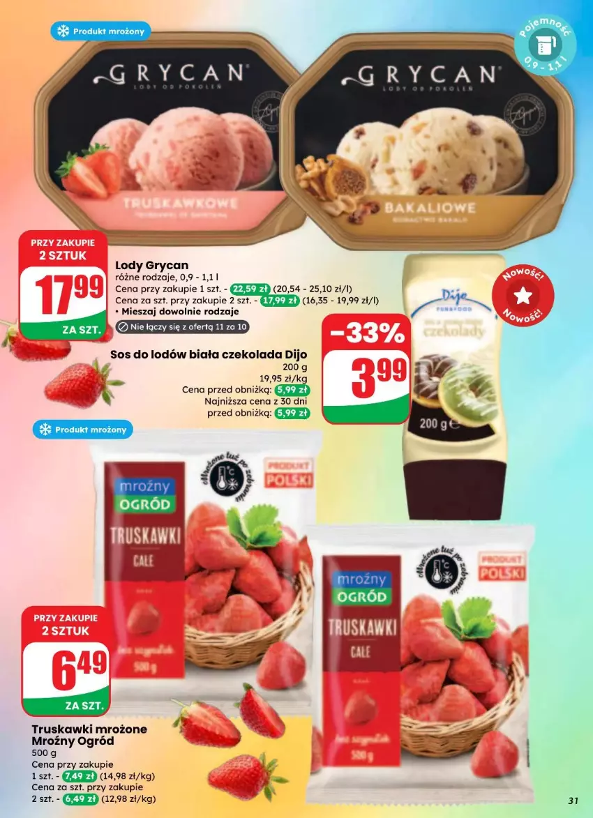 Gazetka promocyjna Dino - ważna 27.08 do 02.09.2025 - strona 25 - produkty: Czekolada, Gry, Lody, Ogród, Sos, Truskawki