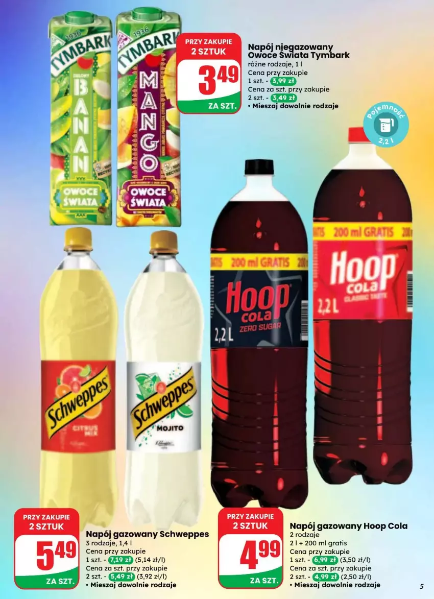 Gazetka promocyjna Dino - ważna 27.08 do 02.09.2025 - strona 45 - produkty: Gra, Hoop, Napój, Napój gazowany, Owoce, Schweppes, Tymbark