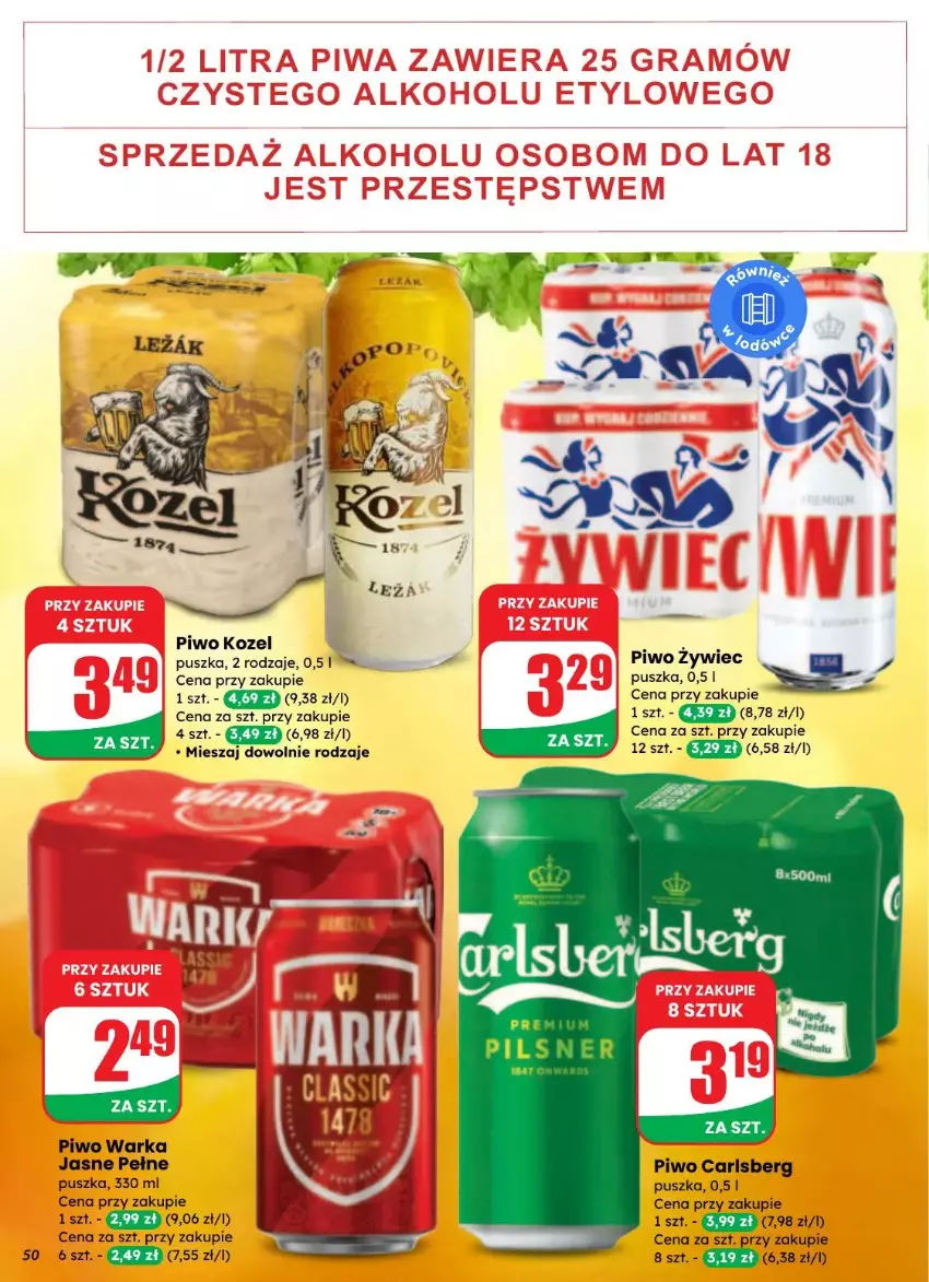 Gazetka promocyjna Dino - ważna 27.08 do 02.09.2025 - strona 46 - produkty: Carlsberg, Keen, Kozel, Piwo, Warka