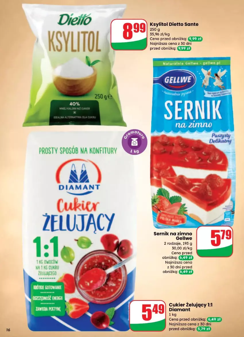 Gazetka promocyjna Dino - ważna 27.08 do 02.09.2025 - strona 8 - produkty: Cukier, Diamant, Ksylitol, Sante, Ser