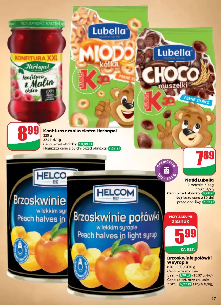 Gazetka promocyjna Dino - ważna 27.08 do 02.09.2025 - strona 9 - produkty: Bell, Bella, Brzoskwinie, Herbapol, Konfitura, Lubella, Syrop