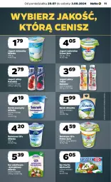 Gazetka promocyjna Netto - Od Poniedziałku - Gazetka - ważna od 03.08 do 03.08.2024 - strona 11 - produkty: Serek puszysty, Jogurt naturalny, Ser, Gra, Favita, Zott, Jogurt, Mlekovita, Sałat, Serek, Bakoma, Ser sałatkowo-kanapkowy, Jogurt pitny, Almette, Mleko, Fa