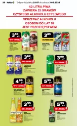 Gazetka promocyjna Netto - Od Poniedziałku - Gazetka - ważna od 03.08 do 03.08.2024 - strona 20 - produkty: Piwa, Piwo, Książęce, STP, Gin, Gra, Warka, Pilsner Urquell, Carlsberg, Radler, Arbuz, Goal, Grejpfrut