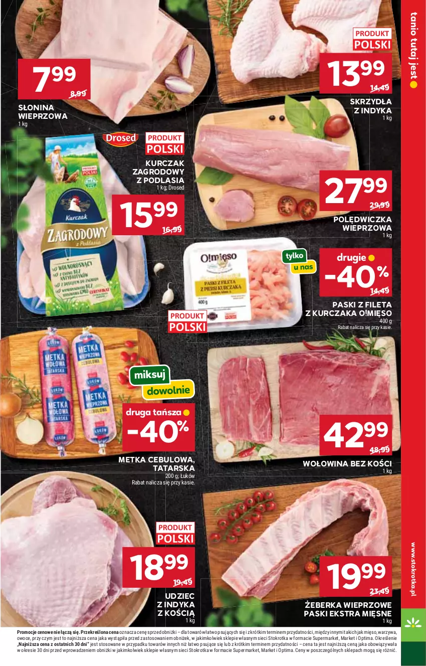 Gazetka promocyjna Stokrotka - Supermarket - ważna 17.09 do 23.09.2026 - strona 17 - produkty: Kurczak, Mięso, Optima, Owoce, Polędwiczka wieprzowa, Udziec z indyka, Warzywa, Wołowina, Wołowina bez kości