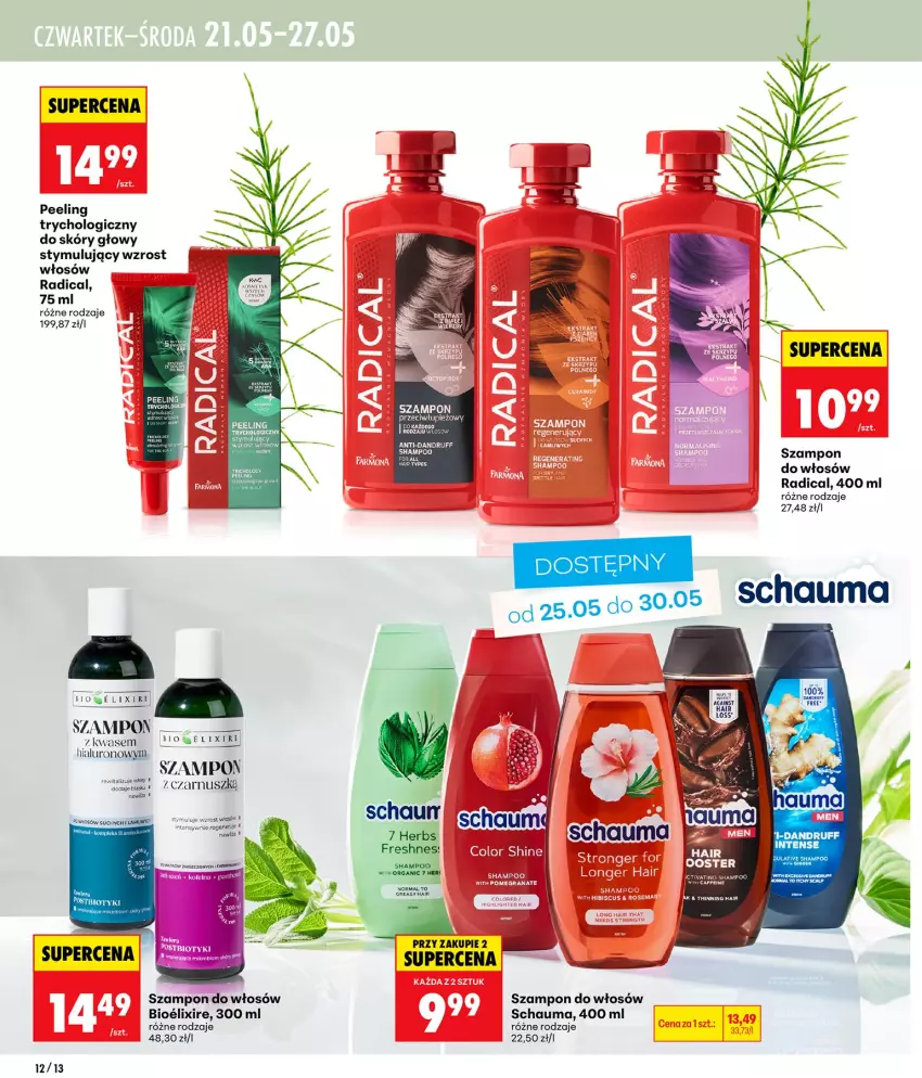 Gazetka promocyjna Biedronka - Gazetka - ważna 21.05 do 28.05.2026 - strona 12 - produkty: Fa, Gra, Granat, Peeling, Schauma, Szampon