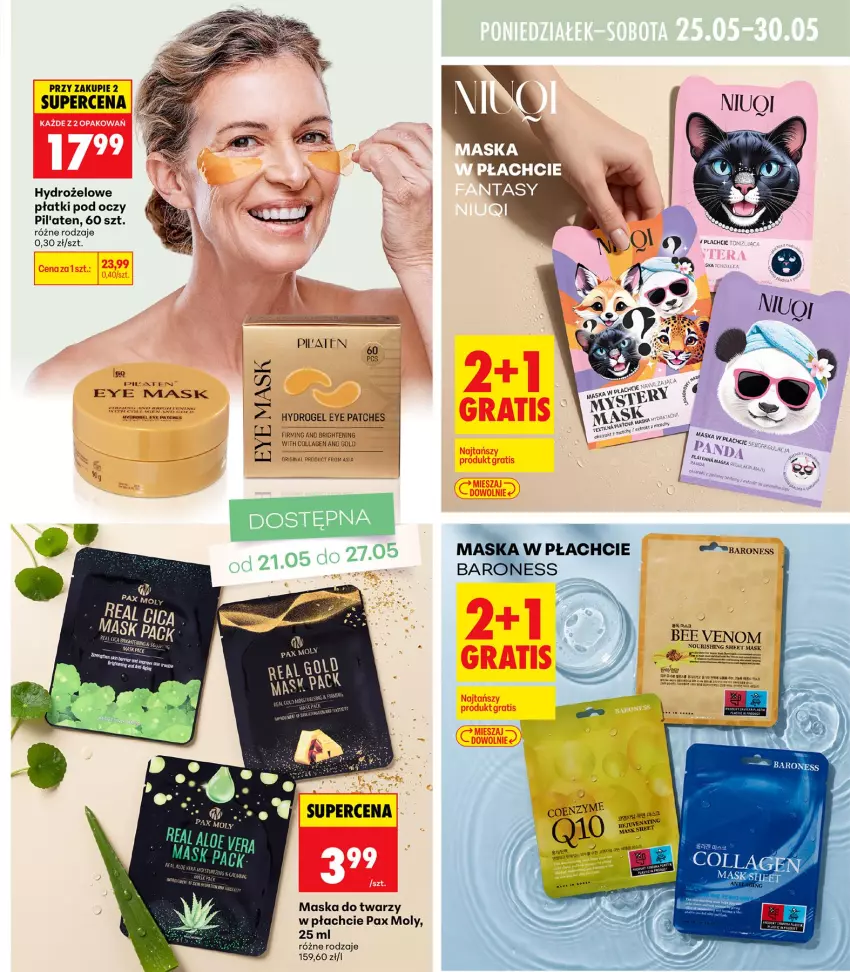 Gazetka promocyjna Biedronka - Gazetka - ważna 21.05 do 28.05.2026 - strona 17 - produkty: Gin, Gra, Hydrożelowe płatki pod oczy, Maska, Maska do twarzy, Pax