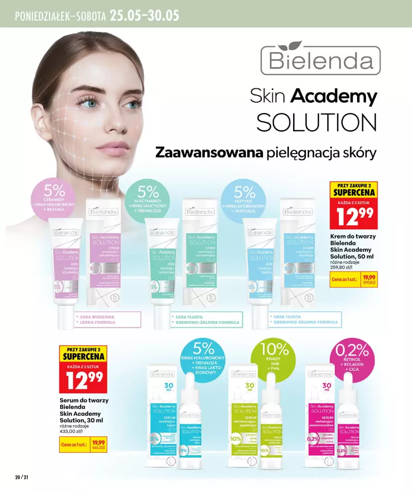 Gazetka promocyjna Biedronka - Gazetka - ważna 21.05 do 28.05.2026 - strona 20 - produkty: Bielenda, Halo, Kolagen, Krem do twarzy, Pielęgnacja skóry, Rum, Ser, Serum, Serum do twarzy, Tusz