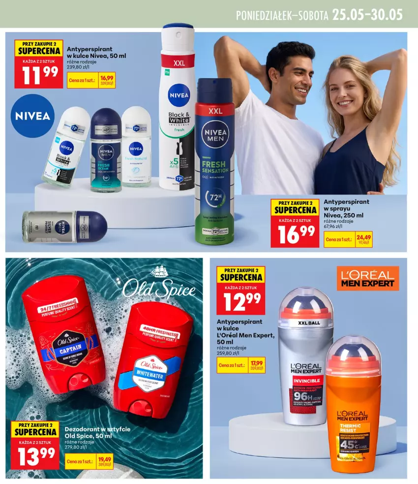 Gazetka promocyjna Biedronka - Gazetka - ważna 21.05 do 28.05.2026 - strona 35 - produkty: Antyperspirant, Dezodorant, Lack, Nivea, Old Spice