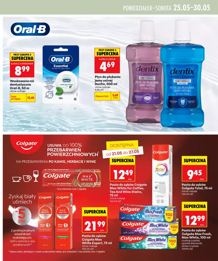 Gazetka promocyjna Biedronka - Gazetka - ważna 21.05 do 28.05.2026 - strona 39 - produkty: Colgate, Colgate Total, LG, Nić dentystyczna, Pasta do zębów, Płyn do płukania, Płyn do płukania jamy ustnej