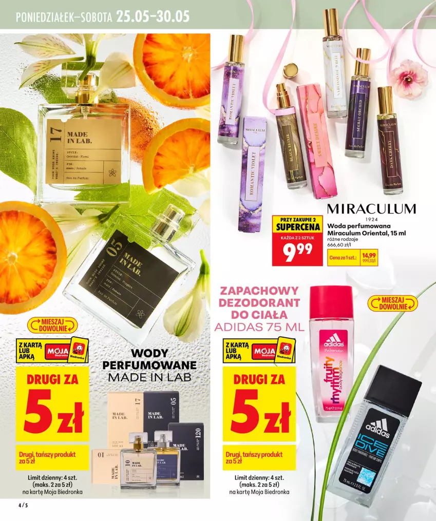 Gazetka promocyjna Biedronka - Gazetka - ważna 21.05 do 28.05.2026 - strona 4 - produkty: Adidas, Dezodorant, Perfum, Woda, Woda perfumowana
