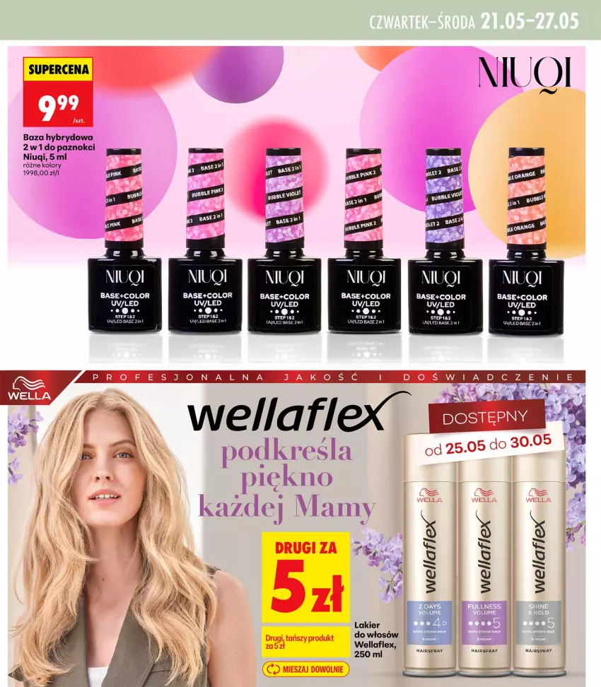 Gazetka promocyjna Biedronka - Gazetka - ważna 21.05 do 28.05.2026 - strona 9 - produkty: AEG, Lakier, Niuqi, Wella, Wellaflex