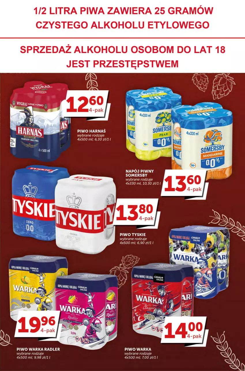 Gazetka promocyjna Groszek - ważna 20.04 do 02.05.2023 - strona 25 - produkty: Gra, Harnaś, Piwa, Piwo, Radler, Somersby, Tyskie, Warka