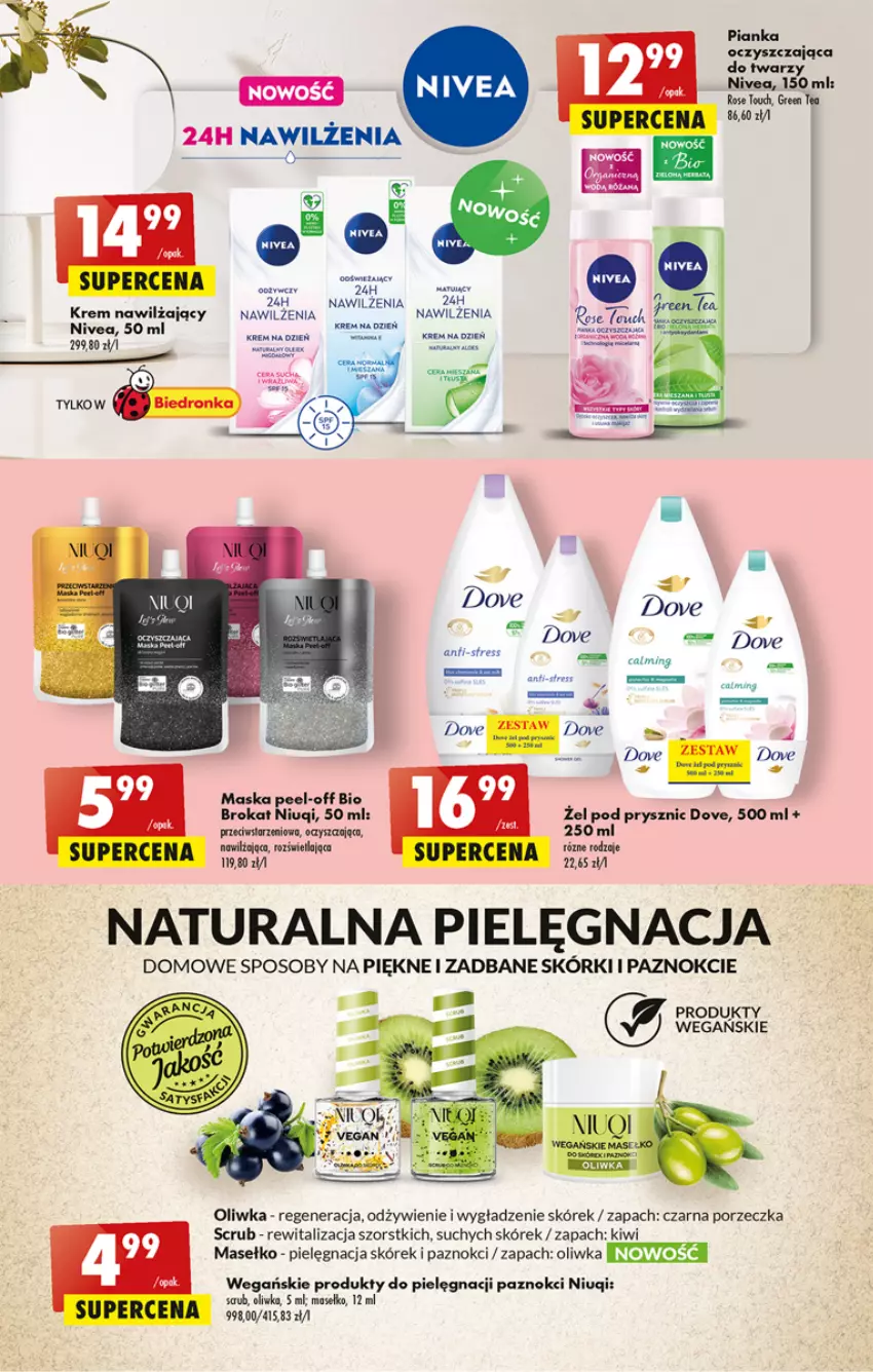 Gazetka promocyjna Biedronka - W tym tygodniu - ważna 03.11 do 09.11.2022 - strona 53 - produkty: Dove, Fa, Gra, Kiwi, Krem na dzień, Maska, Niuqi, Nivea, Por