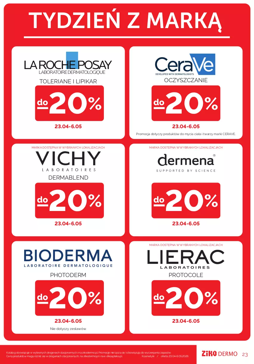 Gazetka promocyjna Ziko - Gazetka Ziko Dermo - ważna 23.04 do 06.05.2026 - strona 23 - produkty: Apteka, CeraVe, Lipikar