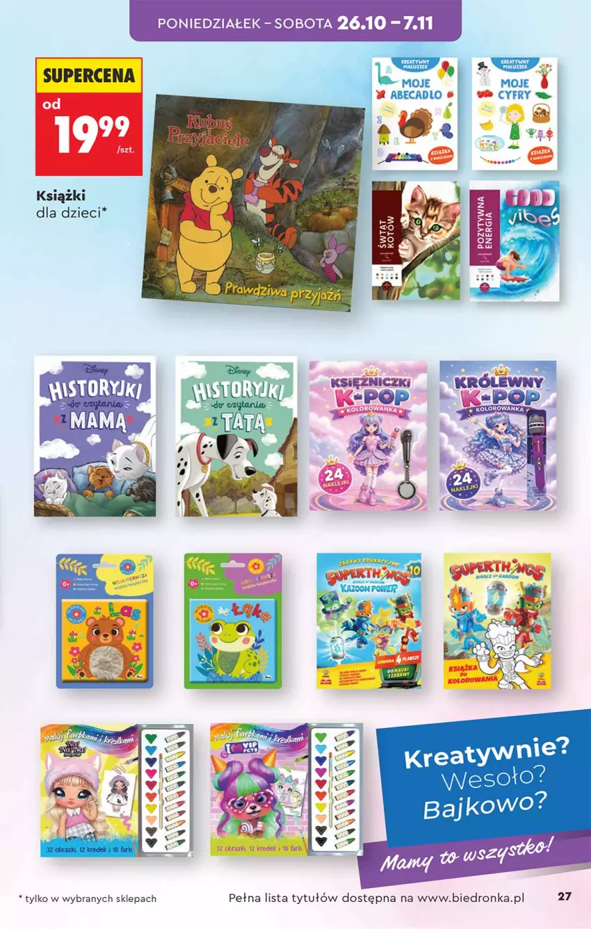 Gazetka promocyjna Biedronka - Okazje Tygodnia - ważna 24.10 do 07.11.2026 - strona 27 - produkty: Dzieci, Fa
