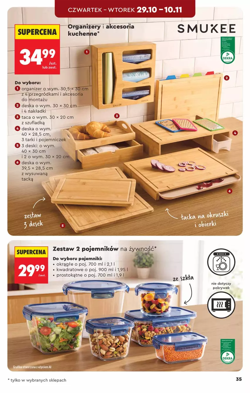 Gazetka promocyjna Biedronka - Okazje Tygodnia - ważna 24.10 do 07.11.2026 - strona 35 - produkty: Bryza, Pojemnik, Taca