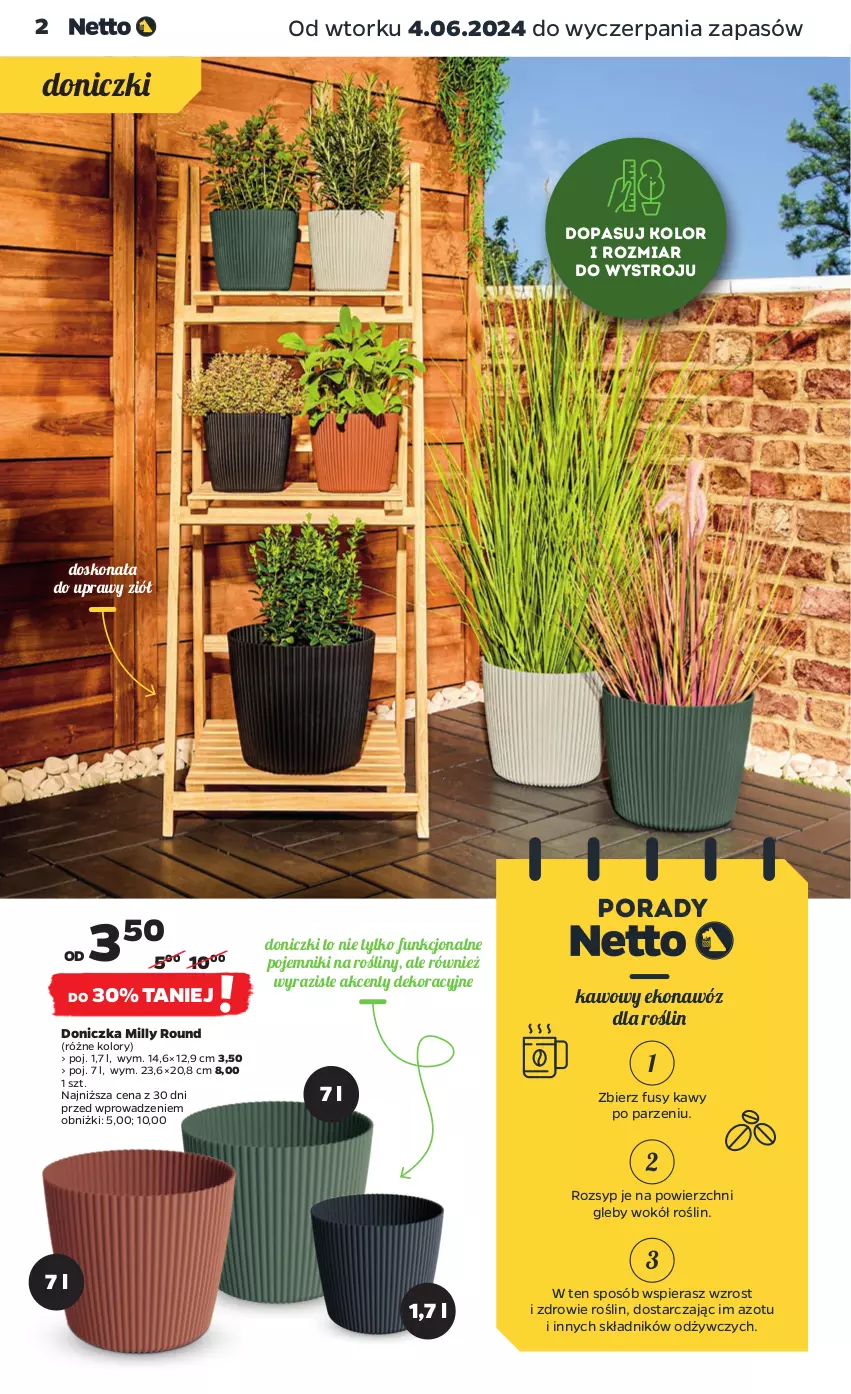 Gazetka promocyjna Netto - Katalog ogrodowy - ważna 06.06 do 31.07.2024 - strona 2 - produkty: Nawóz, Pojemnik, Por, Zdrowie