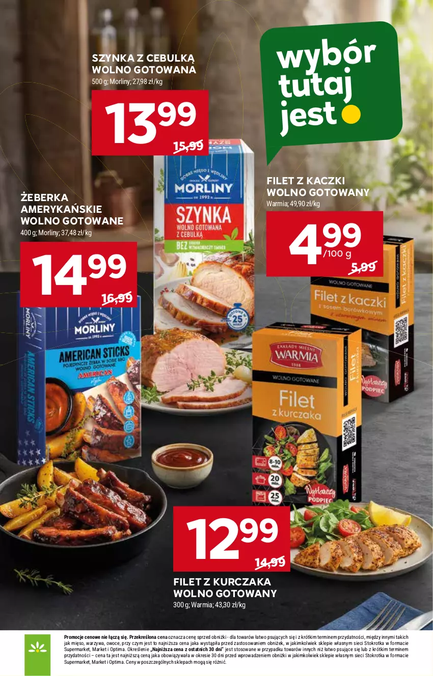 Gazetka promocyjna Stokrotka - Supermarket - ważna 30.07 do 05.08.2026 - strona 19 - produkty: Kurczak, Mięso, Morliny, Optima, Owoce, Szynka, Warzywa
