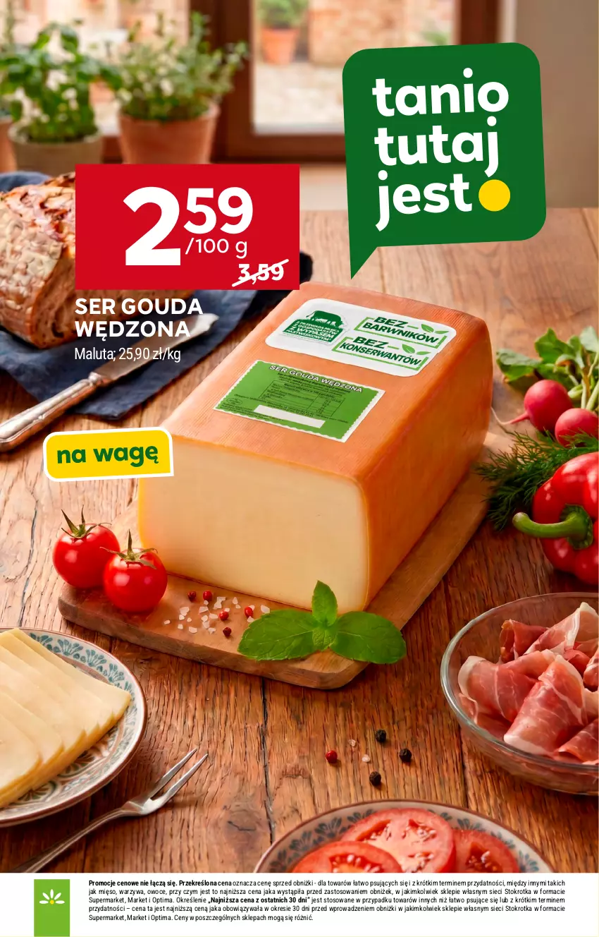 Gazetka promocyjna Stokrotka - Supermarket - ważna 30.07 do 05.08.2026 - strona 20 - produkty: Gouda, Mięso, Optima, Owoce, Ser, Warzywa