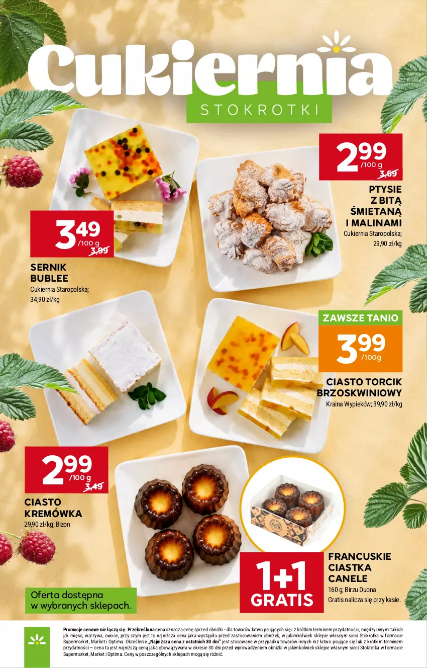 Gazetka promocyjna Stokrotka - Supermarket - ważna 30.07 do 05.08.2026 - strona 23 - produkty: Ciastka, Cukier, Gra, Kremówka, Mięso, Optima, Owoce, Ser, Warzywa