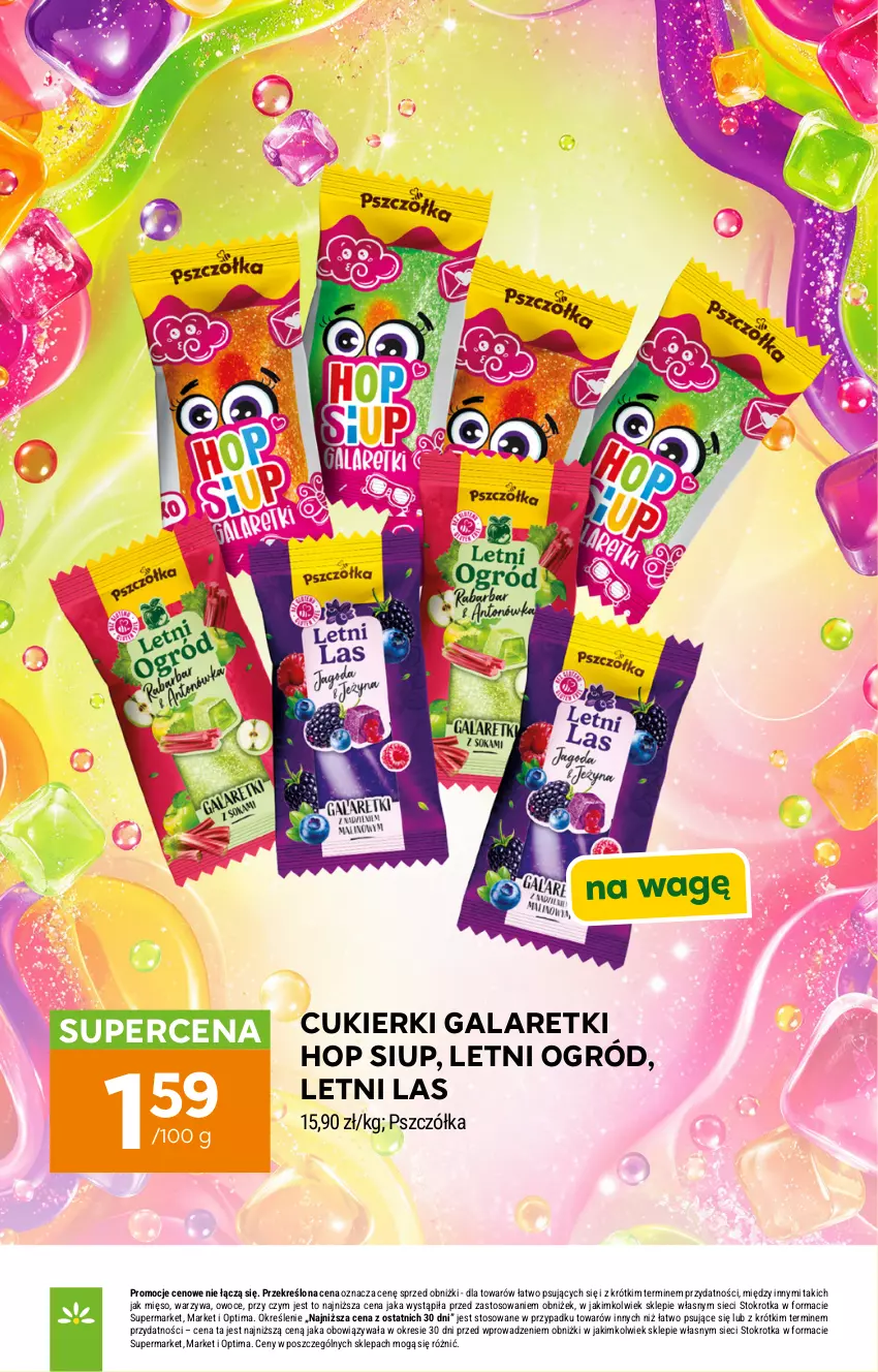 Gazetka promocyjna Stokrotka - Supermarket - ważna 30.07 do 05.08.2026 - strona 25 - produkty: Cukier, Cukierki, Gala, Galaretki, Mięso, Ogród, Optima, Owoce, Warzywa