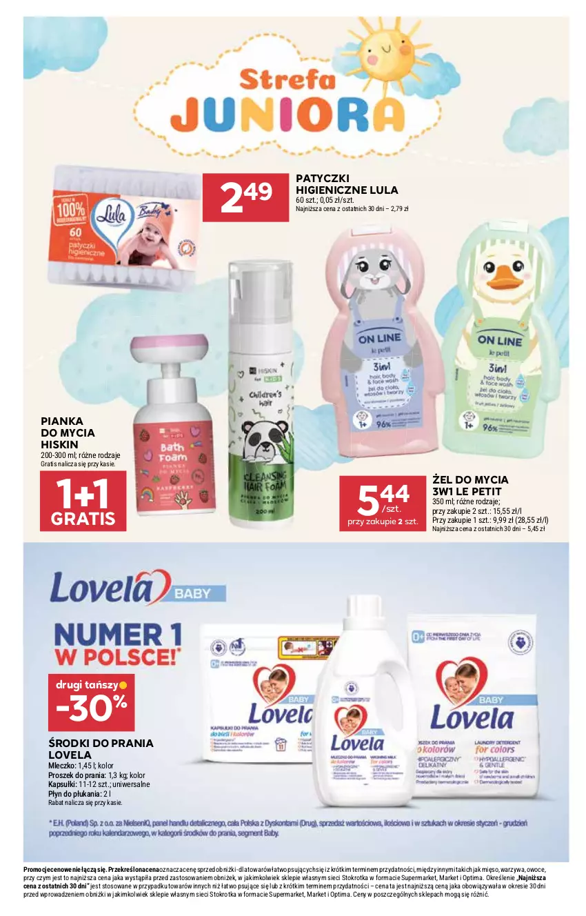 Gazetka promocyjna Stokrotka - Supermarket - ważna 30.07 do 05.08.2026 - strona 40 - produkty: Gra, Lovela, Mięso, Mleczko, Optima, Owoce, Płyn do płukania, Proszek do prania, Warzywa