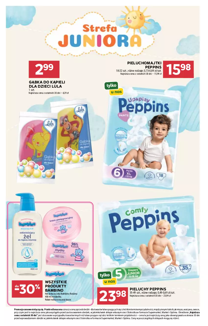 Gazetka promocyjna Stokrotka - Supermarket - ważna 30.07 do 05.08.2026 - strona 41 - produkty: Dzieci, Majtki, Mięso, Optima, Owoce, Pieluchomajtki, Pieluchy, Warzywa