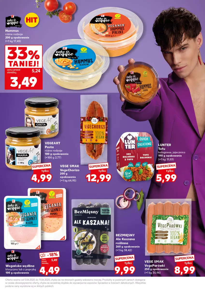 Gazetka promocyjna Kaufland - Mocny Start - ważna 09.06 do 11.06.2025 - strona 17 - produkty: Hummus, Kasza, Mus, Parówki, Tofu, Wędlina