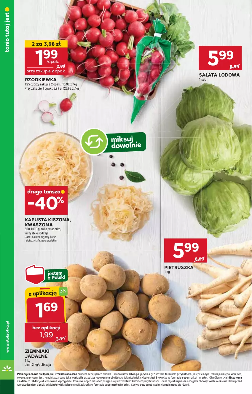 Gazetka promocyjna Stokrotka - Supermarket Opole/Radom - ważna 23.01 do 29.01.2025 - strona 8 - produkty: HP, Pietruszka, Rzodkiewka, Sałat, Sałata lodowa, Ziemniaki